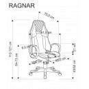 Кресло компьютерное HALMAR RAGNAR черный/красный